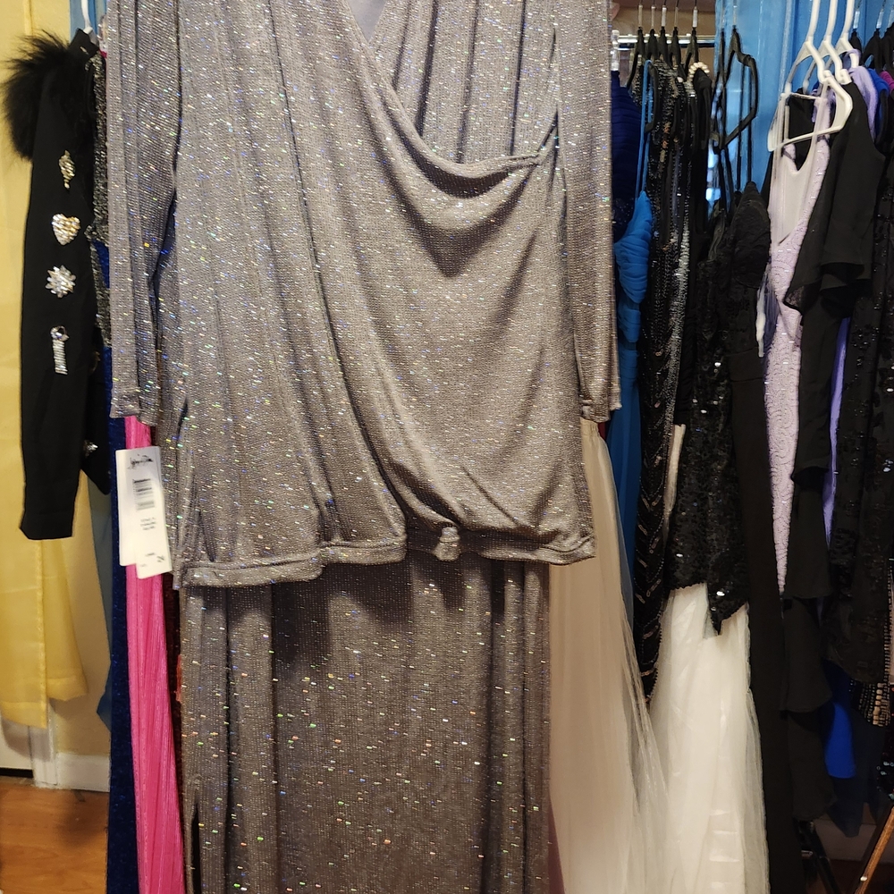 Sparkling Silver Maxi Dress